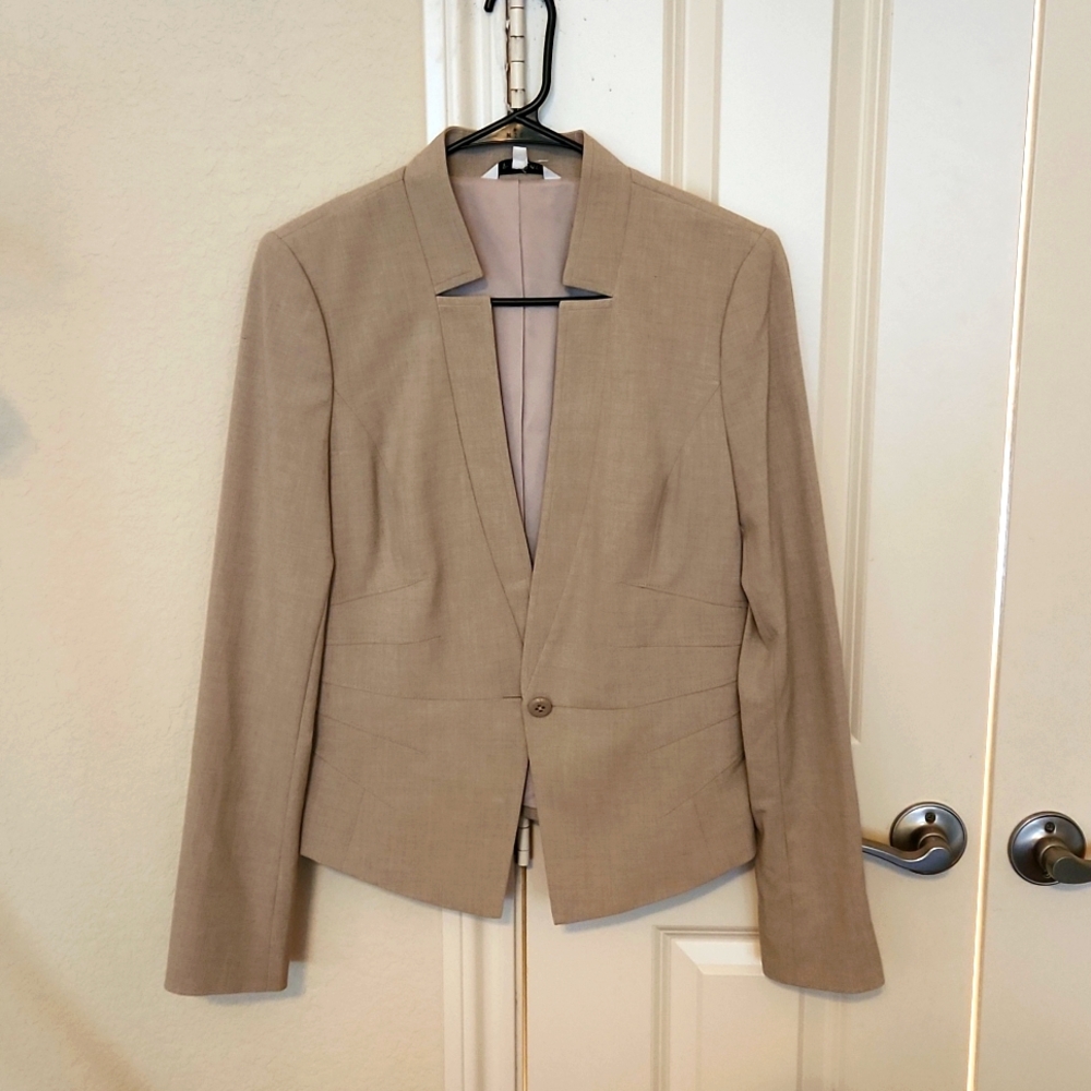 White House Black Market Cream Elegant Beige Blazer Blazers & Suit Jackets